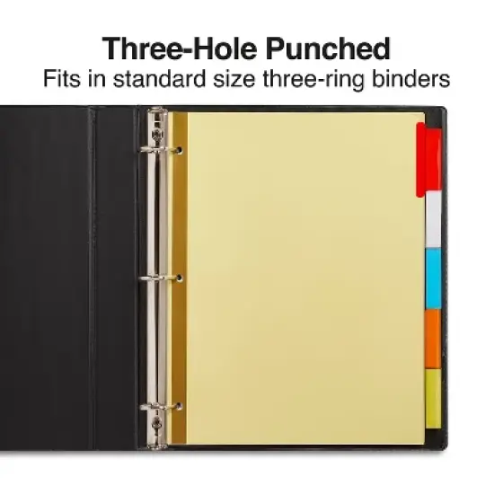 Staples Big Tab Insertable Paper Dividers 5-Tab Buff 4 Sets/PK 13515/14481 image {4}