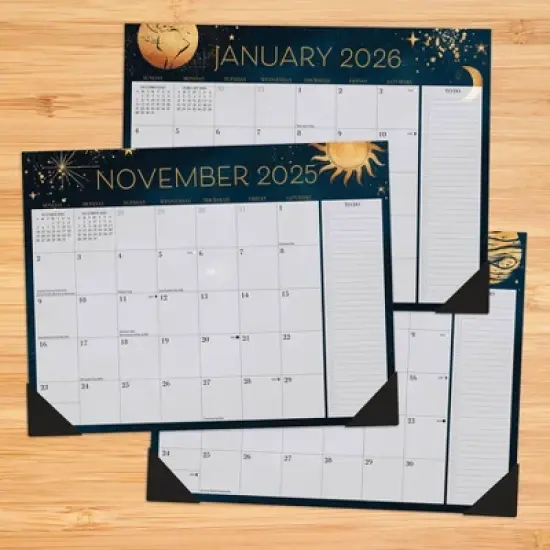 Willow Creek Press Moon Magic Academic July 2025 - June 2026 22"x17" Large Monthly Deskpad Calendar image {1}