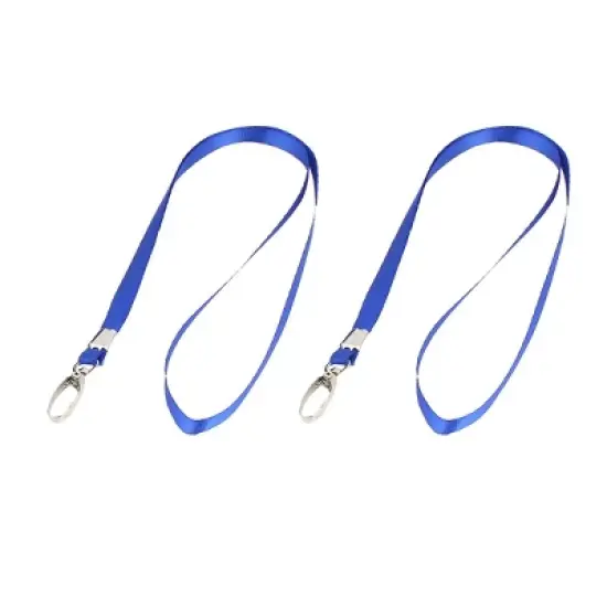 Unique Bargains Metal Nylon Blue Badge Lanyards 30 x 0.35 Inch 36 Pcs image {2}