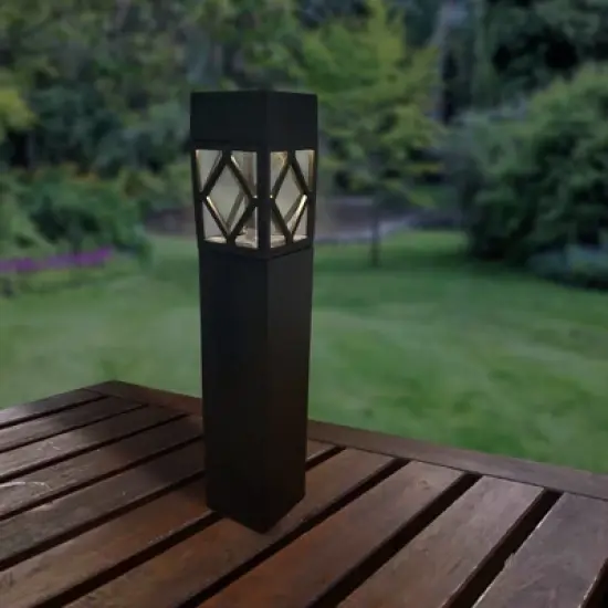 LumaBase Solar-Powered Garden Lights, Black - Set of 4 image {2}