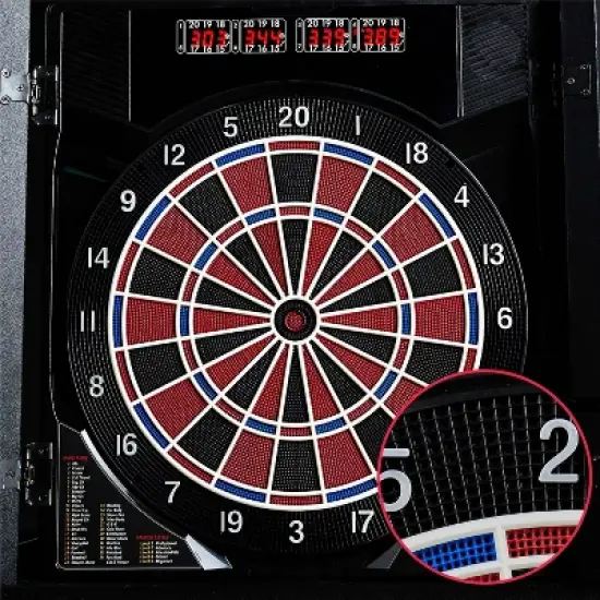 MD Sports New Haven Electronic Dartboard with Cabinet image {4}