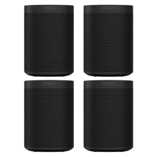 Sonos Four Room Set with Sonos One Gen 2 - Smart Speaker with Voice Control Built-In (Black) image {12}