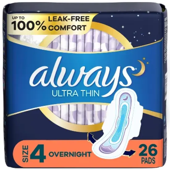 Always Ultra Thin Overnight Pads image {11}