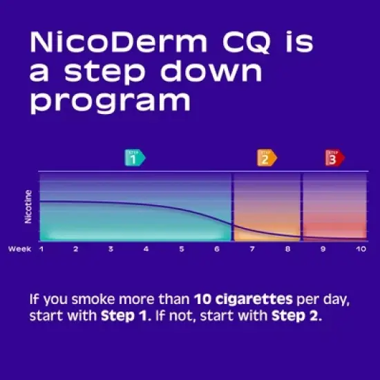 NicoDerm CQ Stop Smoking Aid Clear Patches Step 3 - 14ct image {5}