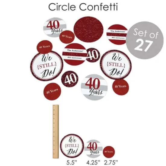 Big Dot of Happiness We Still Do - 40th Wedding Anniversary - Anniversary Party Supplies - Banner Decoration Kit - Fundle Bundle image {5}