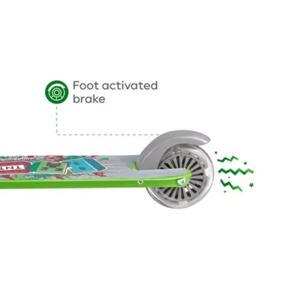 Minecraft 2 Wheeled Folding Kick Scooter with an adjustable handlebar, a sturdy metal deck, and comfortable rubberized grips image {4}