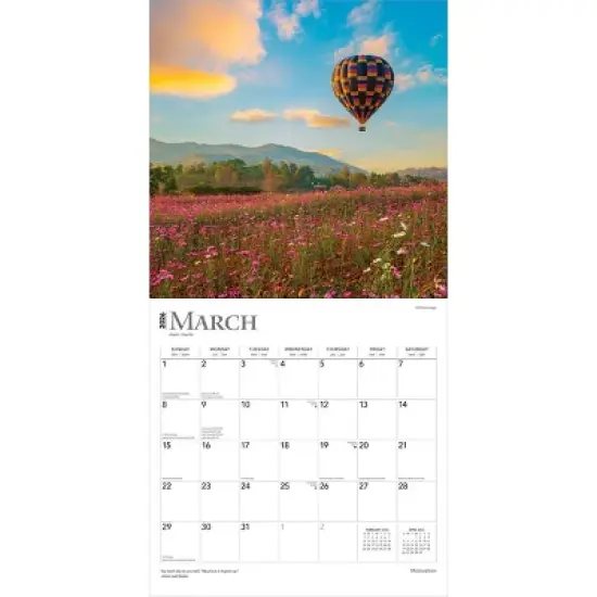 BrownTrout Motivation 2026 12"x24" Hanging Square Wall Calendar Plastic-Free image {2}