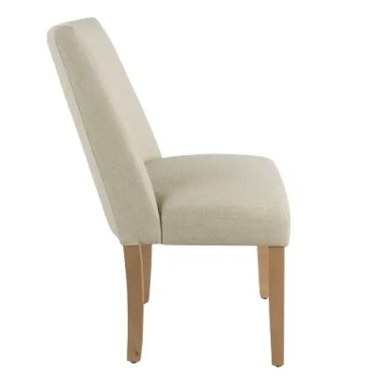 Marin Curved Back Dining Chair Stain Resistant Textured Linen - HomePop image {4}