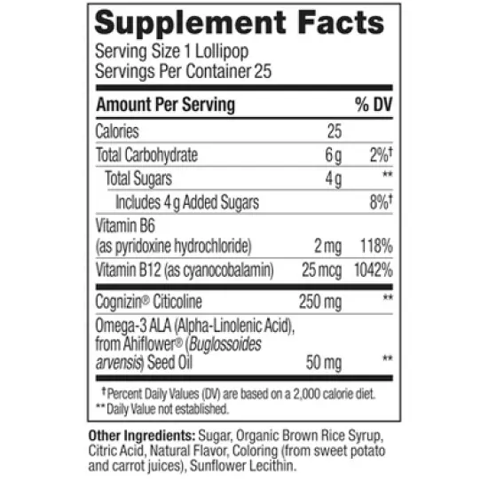 OLLY Brainy L'OLLY Pops - Focus Buddies Lollipops - 25ct image {6}