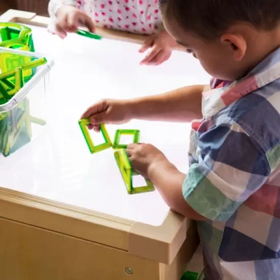 Guidecraft LED Tabletop Lightbox: Activity Light Table for Preschool, Classroom and Kids Playroom | Sensory Learning | Educational Play image {1}