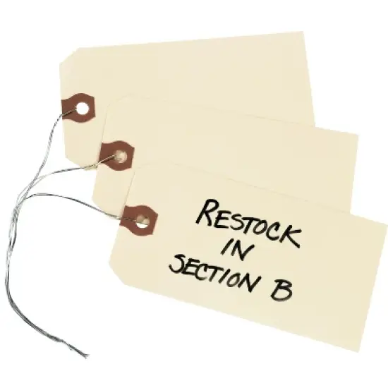 Avery Shipping Tags with Wire, 11.5 pt. Stock, 3-3/4" x 1-7/8", 1,000 Manila Hang Tags (12603) image {5}