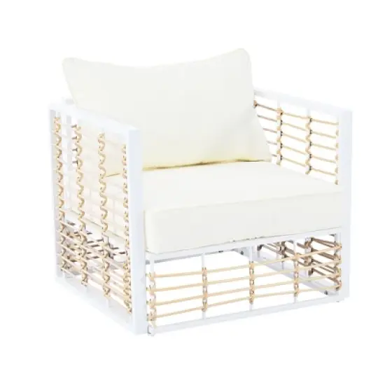 FIONECA Modern Minimalist 7-Piece Metal Patio Sectional Sofa Set with Thick Cushions & Coffee Table &uml;C White, Indoor & Outdoor image {13}