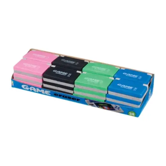 Geddes Video Game Erasers - 24 per Tub image {4}