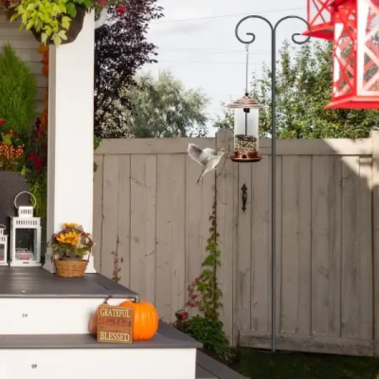 Artloge 2PCS 94 Inch High Double Shepherds Hooks Adjustable Height Outdoor Metal Hanger Bird Feeder Pole for Garden Patio Decoration image {10}