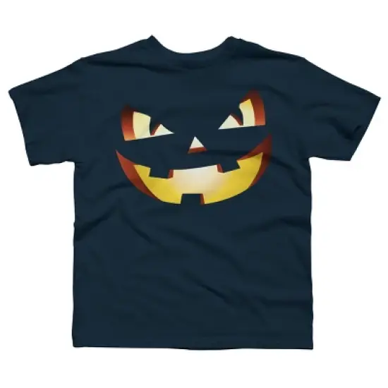 Boy's Design By Humans Halloween Pumpkin Evil Smiley Face By artdim T-Shirt image {4}