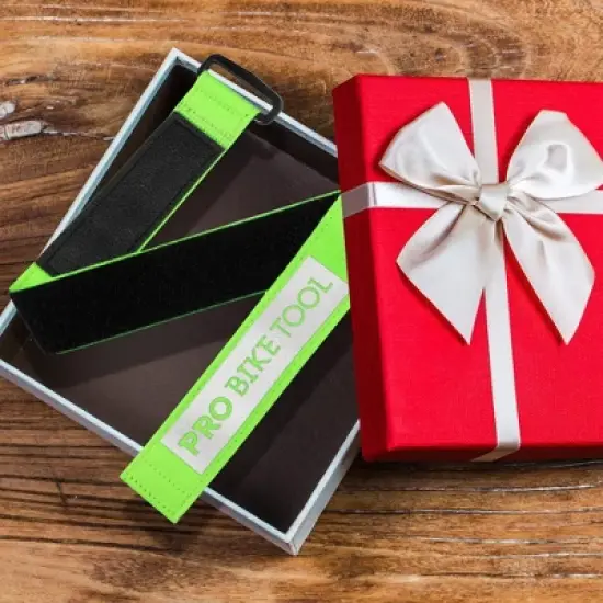 PRO BIKE TOOL Green Frame Strap for Inner Tube and Tool Carrying image {1}