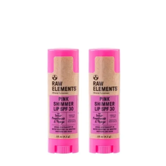 Raw Elements Mineral Pink Lip Shimmer - SPF 30+ - 2ct/0.3oz image {6}