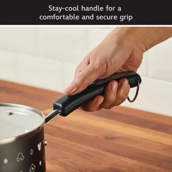 Farberware Disney Monochrome 2qt Ceramic Nonstick Saucepan with Lid Black: Lifetime Warranty, Dishwasher-Safe, Gas & Electric image {7}