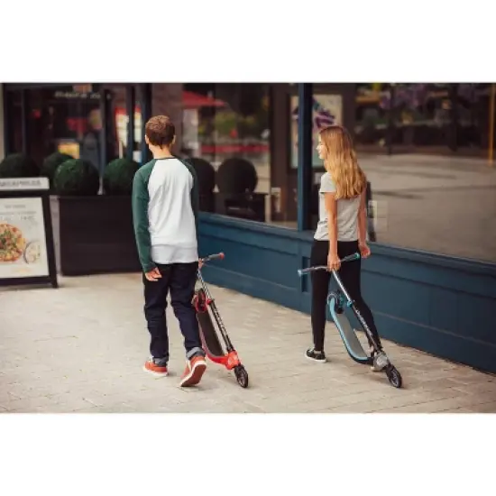 Globber Flow 125 Foldable 2 Wheel Kids' Kick Scooter - Navy Blue image {6}