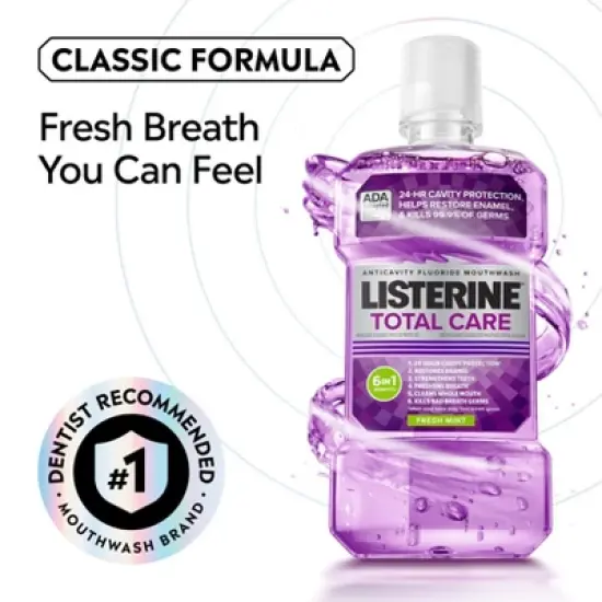 Listerine Total Care Anticavity Mouthwash - Fresh Mint - 500ml image {3}