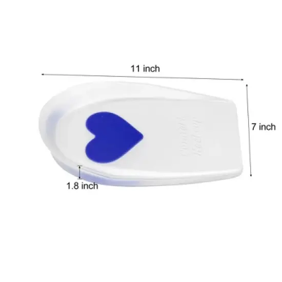 Unique Bargains Silicone Heel Support Cup Pads Orthotic Insole Plantar Care Heel Pads Love Pattern Size 40-46 4Pcs image {3}