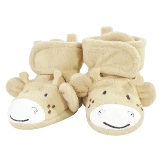 Hudson Baby Cozy Fleece Booties, Elephant Giraffe, 0-6 Months image {4}