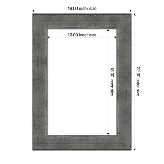 Amanti Art Forged Pewter Framed Dry Erase Magnetic Board image {4}