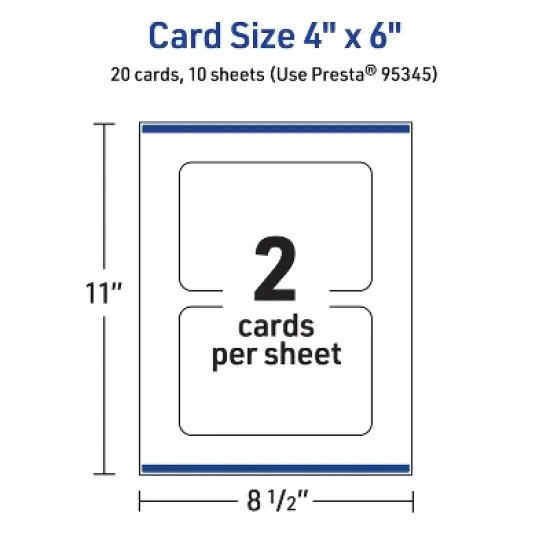 Avery Cards with Rounded Corners, 4" x 6", Glossy White, 20ct image {4}