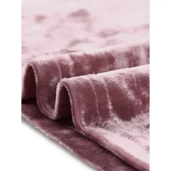 Allegra K Women's Casual Velvet Solid Round Neck Short Sleeve T-Shirt image {4}