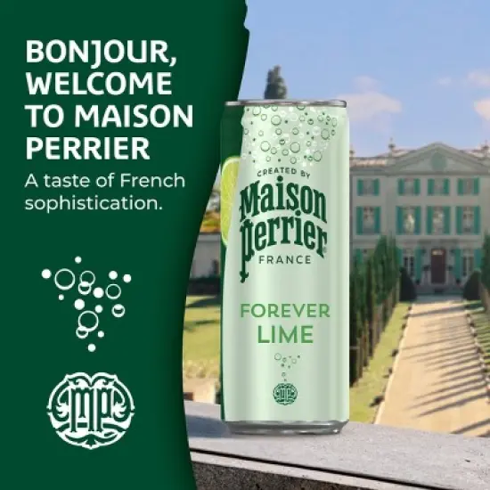 Maison Perrier Lime Sparkling Water - 8pk/11.15 fl oz Cans image {2}