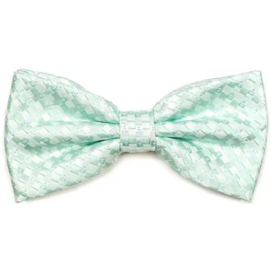 Men's Plaid Pre-tied Adjustable Length Bowtie - Formal Tuxedo Solid Color image {9}