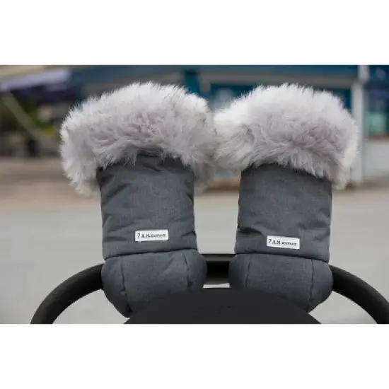 7AM Enfant Warmmuffs Stroller Gloves - Heather Gray Dark image {5}
