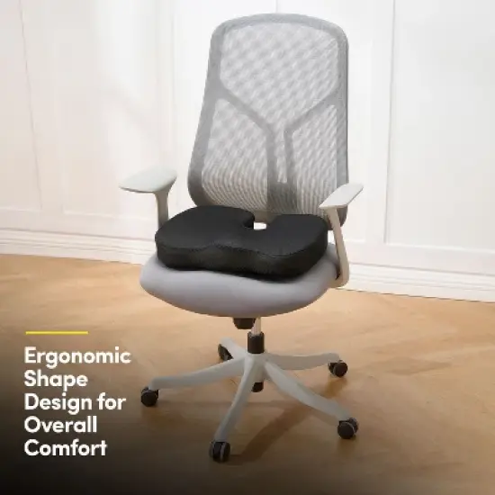 Premium Memory Foam Comfort Chair Cushion, Ergonomic Cushion for Chair, Car, Office Desk, Tailbone Relief image {5}