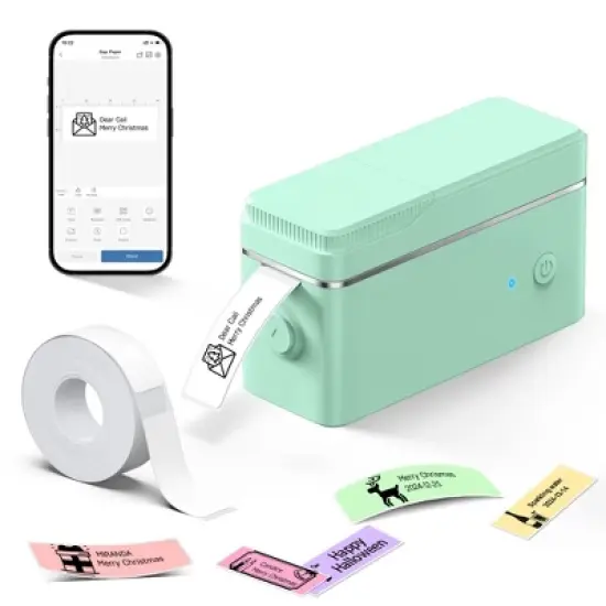 POLONO P31S Label Maker Machine with Tape, Portable Bluetooth Label Printer for Organizing Storage Office Home, with Multiple Templates image {8}