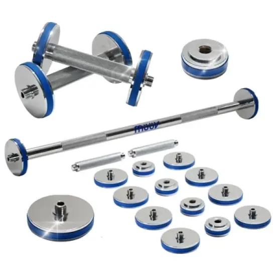 Stamina Products m&uuml;&uuml;v Adjustable Barbell Set, 2-in-1 Dumbbell System for Home Gyms with Plates and Handles, Compact Strength Straining Equipment image {6}