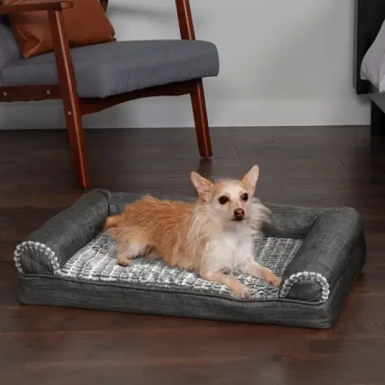 FurHaven Plush & Suede Full Support Sofa Dog Bed image {2}