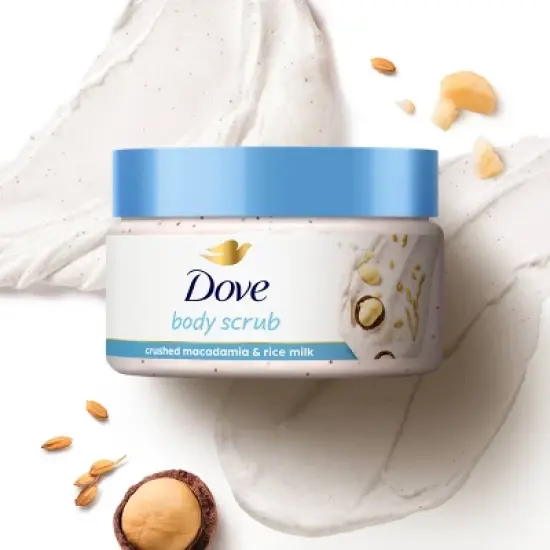 Dove Beauty Mini Body Scrub - Crushed Macadamia & Rice Milk - Trial Size - 3.5oz image {3}