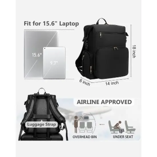 Neoprene Diaper Bag Backpack with Changing Pad - Black image {3}