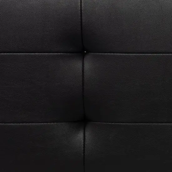 Valxan Faux Leather Bench Black/Gold - Aiden Lane image {6}