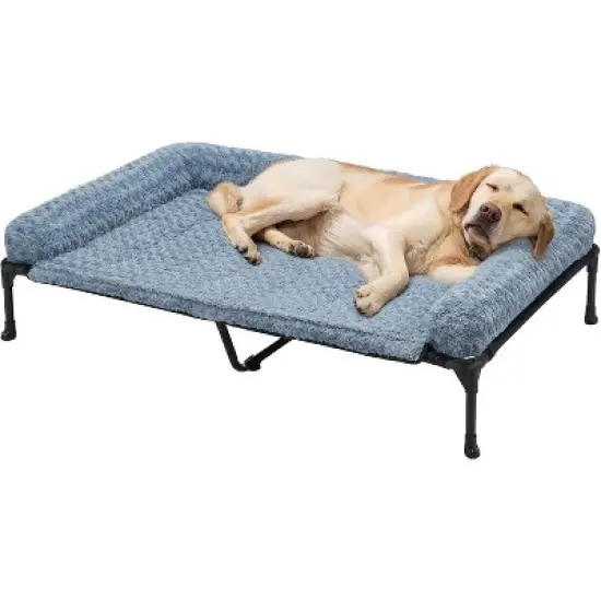 QuestaPack Cooling Elevated Dog Bed + Removable Deluxe Plush Pillow Cushion image {5}