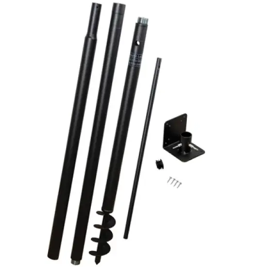 JCs Wildlife Blue and Gray Large Fly Thru Bird Feeder with Universal Mounting Pole Kit - Holds 8 Cups of Seed image {4}