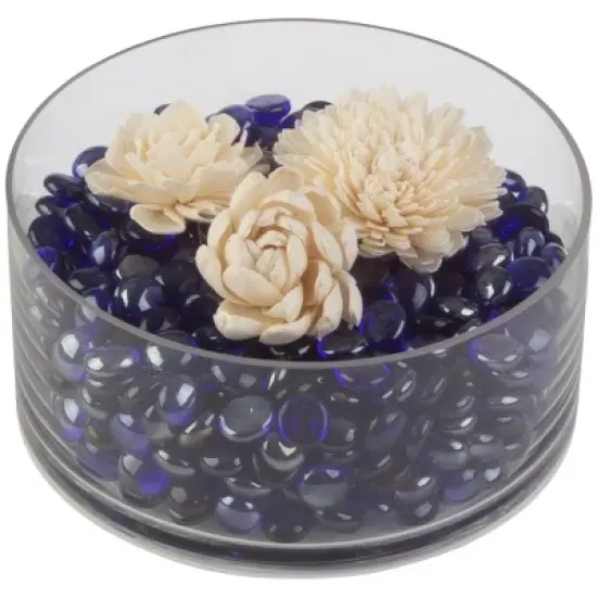 Home-Complete 10.47 lbs .75" Marbles Fire Glass Blue image {6}