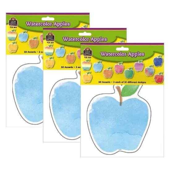 Teacher Created Resources Watercolor Apples Accents 30 Per Pack 3 Packs (TCR5611-3) image {2}