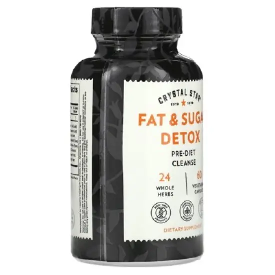 Crystal Star Fat & Sugar Detox (60 Capsules) &ndash; Herbal Diet Cleanse & Metabolism Boost Supplement to Help Release Fat & Curb Appetite - Green Tea image {3}