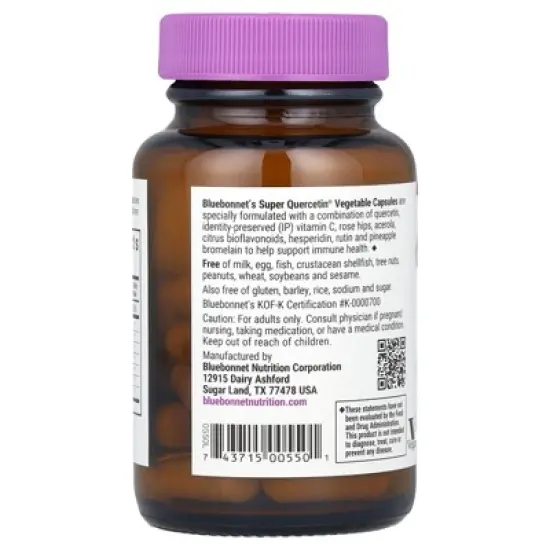 Bluebonnet Nutrition Super Quercetin&reg;, 30 Vegetable Capsules image {2}