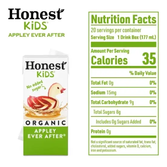 Honest Kids Organic Apple Juice Drink - 20pk/6 fl oz Boxes image {7}
