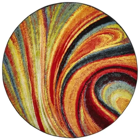 Home Dynamix Splash Adja Contemporary Abstract Swirl Area Rug image {4}
