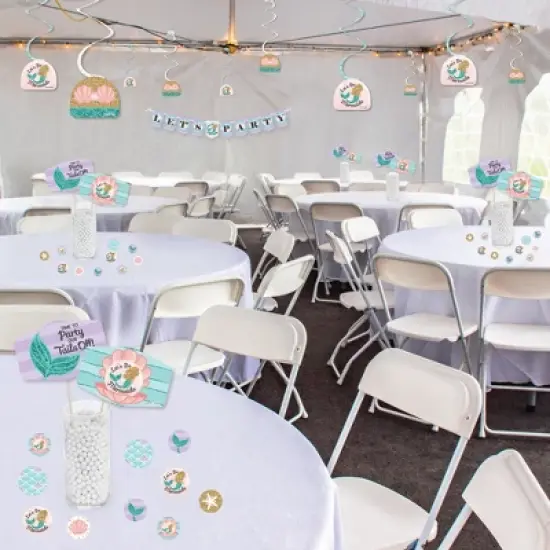 Big Dot of Happiness Let's Be Mermaids - Baby Shower or Birthday Party Supplies Decoration Kit - Decor Galore Party Pack - 51 Pieces image {2}