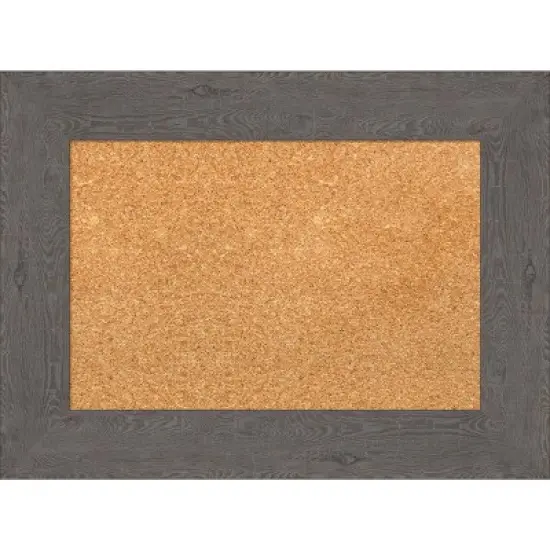 Amanti Art Rustic Plank Framed Corkboard, Natural Cork image {7}