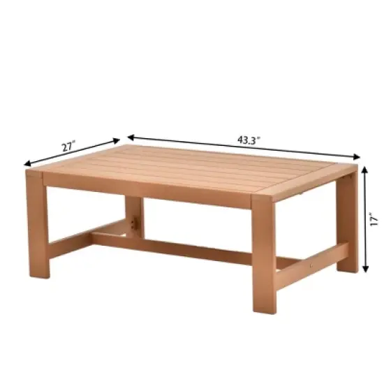 Decksplore 5 Piece Sofa Seating Group HDPE with Cushions Patio Conversation Sets Outdoor Furniture image {5}